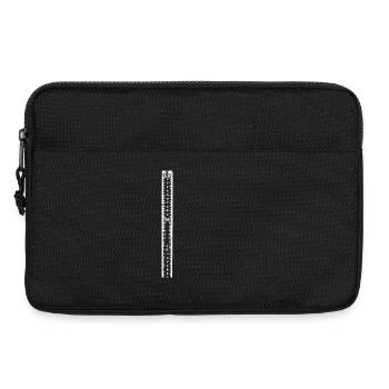 Schwarzweiß Rasterstreifen - Laptoptasche 13" - Schwarz - Vorne