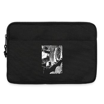Druckmaschinen-Linienkunst - Laptoptasche 13" - Schwarz - Vorne
