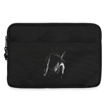 Nachtlinien Skizze in Weiss - Laptoptasche 13" - Schwarz - Vorne