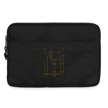 Schaltkreislinien Muster - Laptoptasche 13" - Schwarz - Vorne