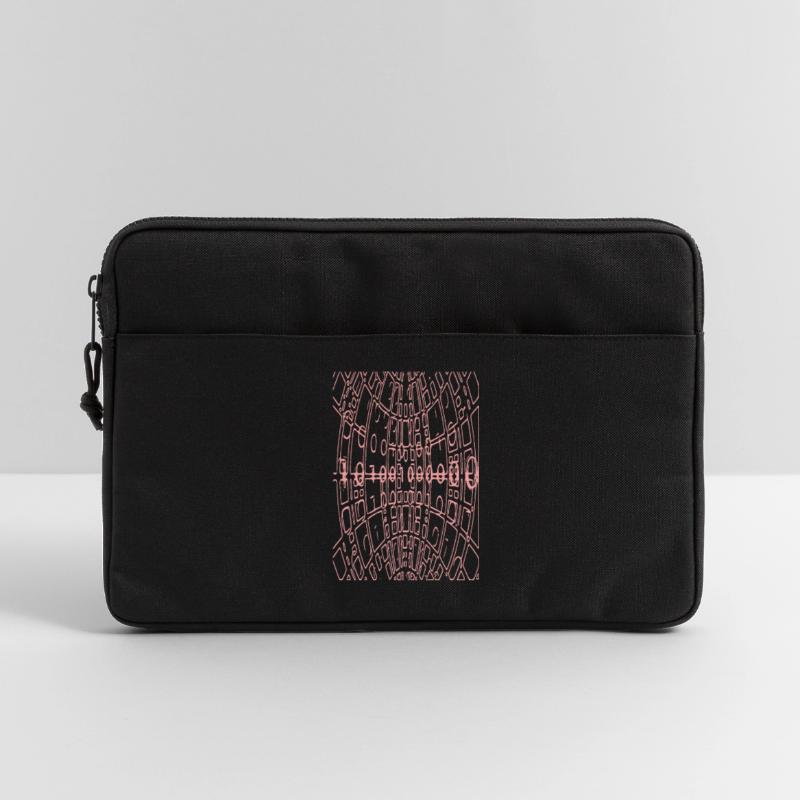 Binary Code Abstract (pink) Laptop bag 13"