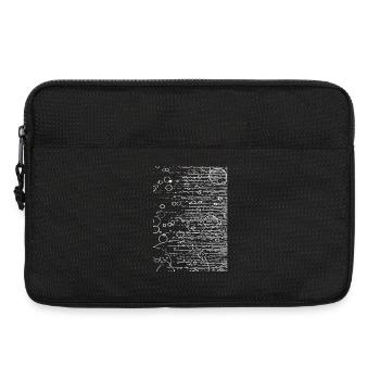 Abstrakte Kreislinien Muster - Laptoptasche 13" - Schwarz - Vorne