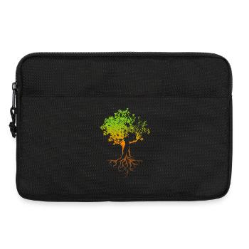 Baum Herbst Farben bunt Illustration Wald Natur - Laptoptasche 13" - Schwarz - Vorne