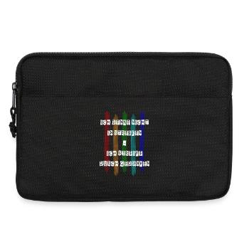 Ich denke nicht in Streifen - Laptoptasche 13" - Schwarz - Vorne