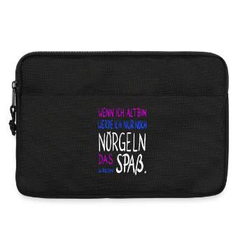 wenn ich alt bin .... - Laptoptasche 13" - Schwarz - Vorne