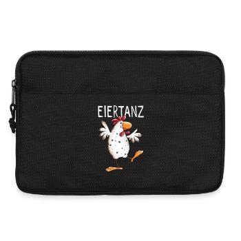 Eiertanz Huhn - Hühner - Comic - Vogel - Fun - Laptoptasche 13" - Schwarz - Vorne