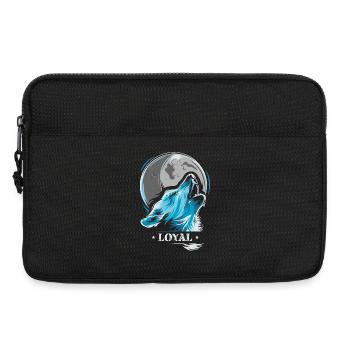 loyal wolf moon tee shirt Wölfe Mond blue - Laptoptasche 13" - Schwarz - Vorne