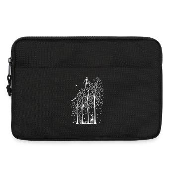 How to live - aufwärts weiß - Laptoptasche 13" - Schwarz - Vorne