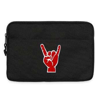 Main du diable, symbole de métal cool Devil Rock - Sacoche pour ordinateur portable 13 pouces - noir - Devant