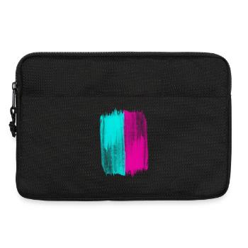 Pink And Turquoise Trend Colors Acrylic Paint - Laptop bag 13" - black - Front