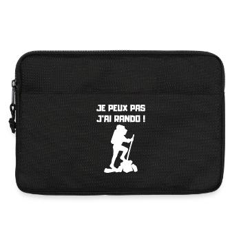 Je peux pas j'ai Rando (blanc) - Sacoche pour ordinateur portable 13 pouces - noir - Devant