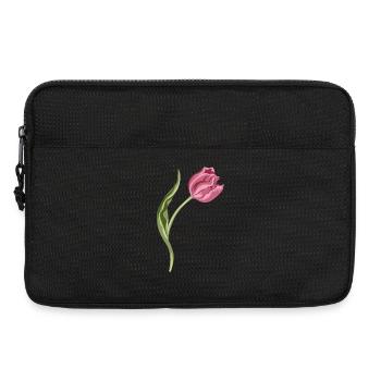 Elegant Pink Tulip Illustration - Laptop bag 13" - black - Front