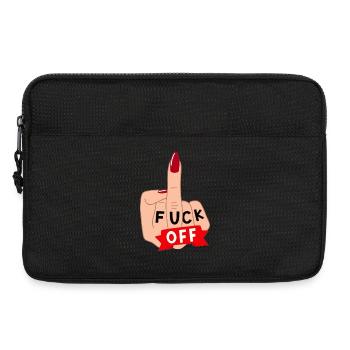 Verpiss dich. Für Damen, die gerne Abstand halten* - Laptoptasche 13" - Schwarz - Vorne