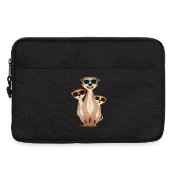 cool suricate groupe avec des lunettes de soleil - Sacoche pour ordinateur portable 13 pouces - noir - Devant