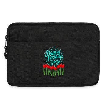 Tulipes éclatantes pour la fête des mères - Sacoche pour ordinateur portable 13 pouces - noir - Devant