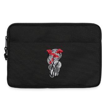 Schmetterlingsmohn Tattoo - Laptoptasche 13" - Schwarz - Vorne