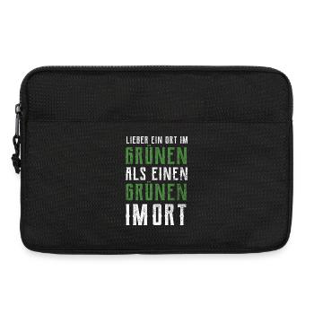 Lieber ein Ort im Grünen - Grüne nein Danke! - Laptoptasche 13" - Schwarz - Vorne