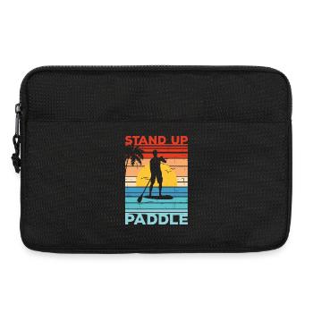 Stand Up Paddle SUP Sunset Gift Paddle - Laptop bag 13" - black - Front