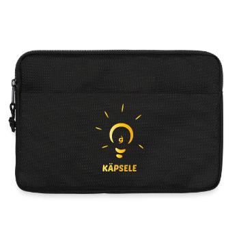 Käpsele | Schwäbischer Spruch Stuttgart schlau - Laptoptasche 13" - Schwarz - Vorne