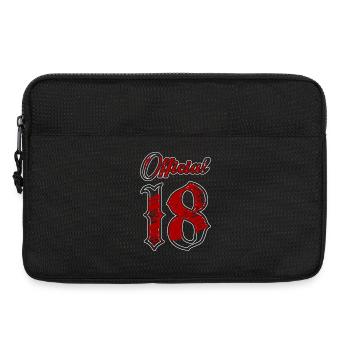 Offiziell 18 Jahre - Laptoptasche 13" - Schwarz - Vorne
