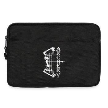 Tir à l’arc, Tir à l’arc, Tir à l’arc - Sacoche pour ordinateur portable 13 pouces - noir - Devant