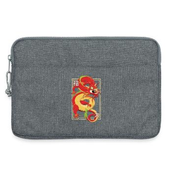 Chinesischer Drache - Laptoptasche 13" - Grau meliert - Vorne