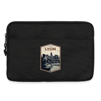 Lyon France est ma ville natale - Sacoche pour ordinateur portable 13 pouces - noir - Devant