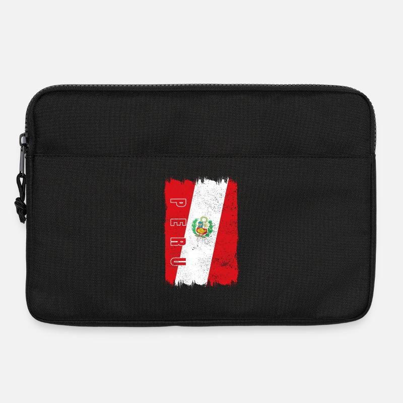 Peru Flagge - Laptoptasche 13" - Schwarz