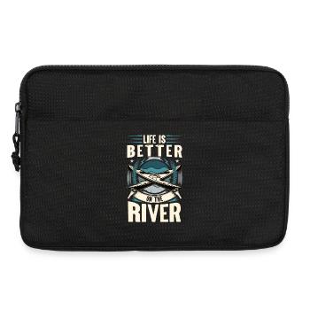 Kanu Kanut Kanutin Kanufahrer - Laptoptasche 13" - Schwarz - Vorne