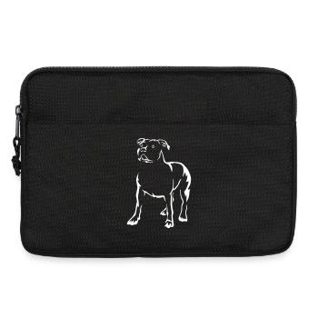 American Staffordshire Terrier "Black Edition" - Laptoptasche 13" - Schwarz - Vorne