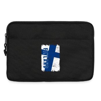 Finnland Flagge - Laptoptasche 13" - Schwarz - Vorne