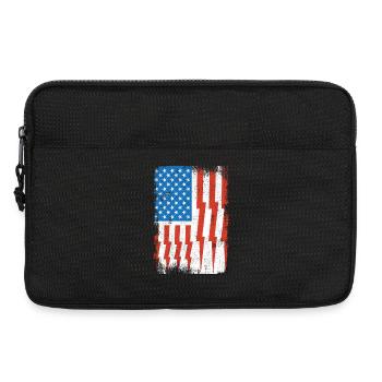 Electrician US Flag - Laptop bag 13" - black - Front