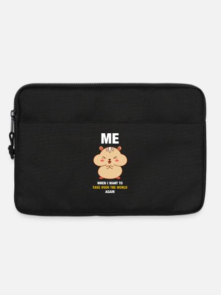 Take over the world funny slogan / saying Hamster - Laptop bag 13" - black