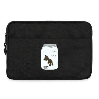 I hate cuddlIng - Laptop bag 13" - black - Front