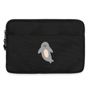 Süße Robbe - Laptoptasche 13" - Schwarz - Vorne