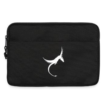 drachensilhouette seitlich, fantasy hoodies jungen - Laptoptasche 13" - Schwarz - Vorne