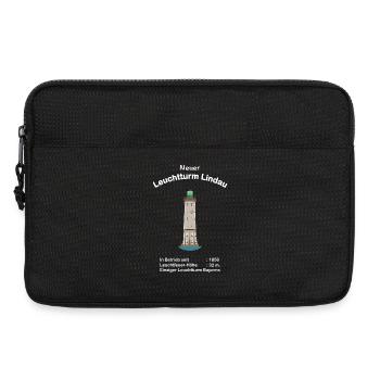 Lindau, Neuer Leuchtturm, Bodensee, Zeichnung - Laptoptasche 13" - Schwarz - Vorne