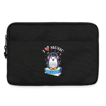 Heart Ice Penguin Antarctique Déclaration animale Oiseau - Sacoche pour ordinateur portable 13 pouces - noir - Devant