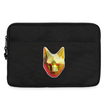 Polygone de chat en or - Sacoche pour ordinateur portable 13 pouces - noir - Devant
