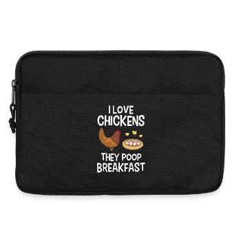 Chicken Chickens - Laptop bag 13" - black - Front