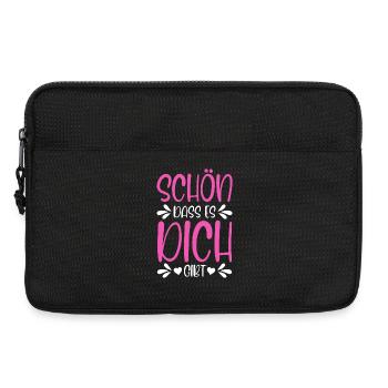 Schön dass es dich gibt - Laptoptasche 13" - Schwarz - Vorne