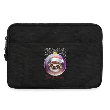 Frohe Weihnachten Weihnachtsoutfit Faultier - Laptoptasche 13" - Schwarz - Vorne