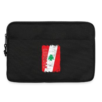 Libanon Vintage Flagge - Laptoptasche 13" - Schwarz - Vorne