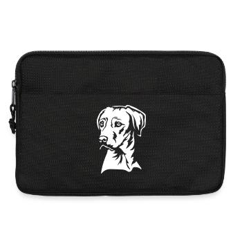 Rhodesian Ridgeback Kopf "Black Edition" - Laptoptasche 13" - Schwarz - Vorne