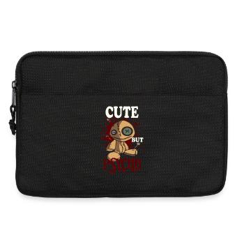 CUTE BUT PSYCHO Voodoo - Doll - Laptop bag 13" - black - Front