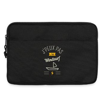 J Peux Pas J Ai Windsurf - Sacoche pour ordinateur portable 13 pouces - noir - Devant