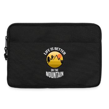 Hike Hiking Hikers Statement via ferrata - Laptop bag 13" - black - Front
