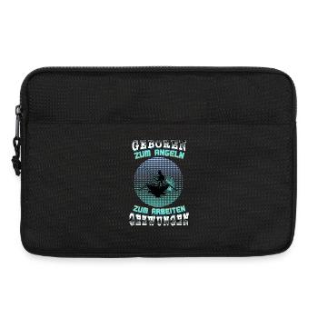 Zum Angeln geboren - Angler Geschenk - Fischer - Laptoptasche 13" - Schwarz - Vorne