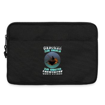 Zum Angeln geboren - Funny Angler Geschenk - Fisch - Laptoptasche 13" - Schwarz - Vorne