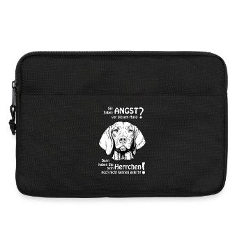 Angst vor Magyar Viszla Kurzhaar? Herrchen - Laptoptasche 13" - Schwarz - Vorne